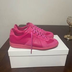 Mason Margiela low-top suede-trim sneakers